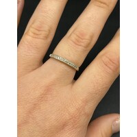 Ladies 14ct White Gold Diamond Stacker Ring