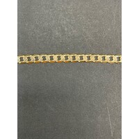 Unisex 9ct Yellow Gold Curb Link Bracelet