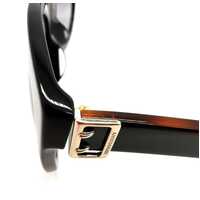 Burberry B4243-F 3637/8G Black Brown Buckle Collection Ladies Sunglasses