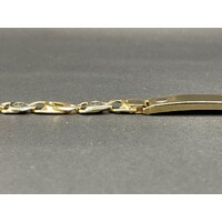 Mens 18ct Yellow Gold Birdeye/ Anchor Link ID Bracelet