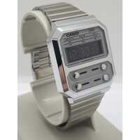 Casio Vintage Digital Stainless Steel Quartz A100WE-7BDF Unisex Watch