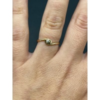 Ladies 9ct Yellow Gold Diamond Ring