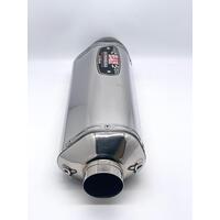 Yoshimura Exhaust Pipe Generic Silver Motorcycle Slip On Tip Size 2.5 Inch