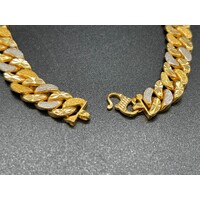 Unisex 22ct Yellow Gold Curb Link Bracelet (Pre-Owned)