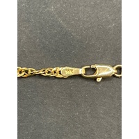 Unisex 14ct Yellow Gold Margarita Twist Link Necklace