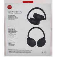 QuDo Wireless Active Noise Cancelling Headphones Black 53 Hours Playtime