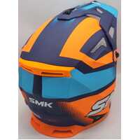 SMK Allterra MX Off Road Motorcycle Helmet Size L Orange Blue