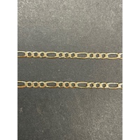 Ladies 9ct Yellow Gold Figaro Link Chain & Pendant