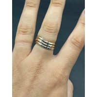 Ladies 9ct Three Tone Gold 3 in 1 Ring