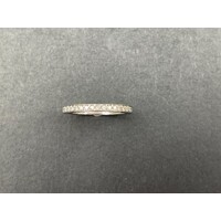 Ladies 18ct White Gold All Round Diamond Band Style Ring