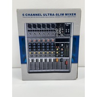 AVE Strike-FX6 PA 6 Channel Ultra Slim Mixer with FX and USB Channel