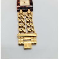 Guess Ladies Gold Tone Tortoise Analog Quartz Watch