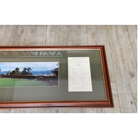 The Captains Knock Australia vs Pakistan 1995 Printed Photograph Brown Frame