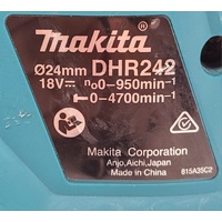 Makita DHR242 18V 24mm Cordless Brushless Rotary Hammer Drill Skin Only