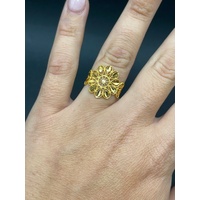 Ladies 21ct Yellow Gold Filigree Design Ring