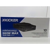 Kicker Hideaway 360W 180W RMS HS10 10 Inch 25cm Powered Subwoofer Enclosure