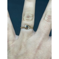 Ladies 9ct Yellow Gold Blue Gemstones Ring