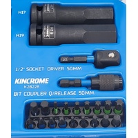 Kincrome 32 Piece 1/2 Inch Drive Metric Hex Impact Socket Set K28228