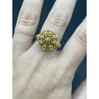 Ladies 21ct Yellow Gold Filigree Pattern Ring