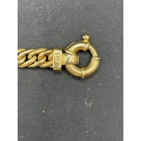 Ladies 18ct Yellow Gold Fancy Curb Link Bracelet