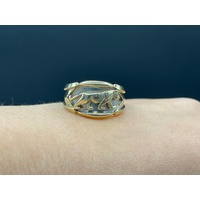 Mens 14ct Yellow Gold Panther Ring