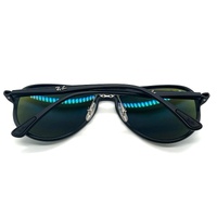 Ray-Ban RB4320CH Chromance Mens Polarised Matte Black Blue Sunglasses with Case