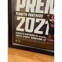 Penrith Panthers 2021 NRL Premiers Framed Limited Edition SportsPrint with COA