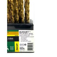 Durabit 25 Piece HSS Jobber Drill Set Metric Titanium Coated 43EAM25