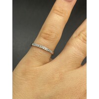 Ladies 18ct White Gold Diamond Band Ring