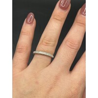 Ladies 18ct White Gold Diamond Vintage Design Ring