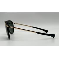 Ray-Ban Olympian Aviator RB2219 901/31 59 Unisex Sunglasses in Black and Green