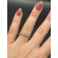 Ladies 9ct Yellow Gold Diamond Stacker Ring