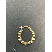 Ladies 9ct Yellow Gold Round Hoop Earrings