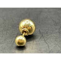 Ladies 18ct Yellow Gold Double Ball Stud Earrings