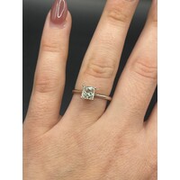 Ladies 14ct White Gold Solitaire Diamond Ring