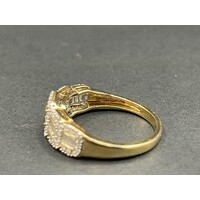 Ladies 10ct Yellow Gold Diamond Cluster Ring