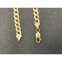 Mens 9ct Yellow Gold Curb Link Bracelet