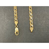 Unisex 9ct Yellow Gold Double Curb Link Bracelet