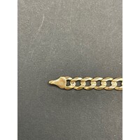 Unisex 9ct Yellow Gold Curb Link Bracelet