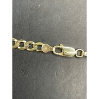 Men's 10ct Yellow Gold Curb Link Necklace with Cross Pendant