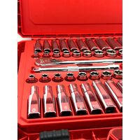 Milwaukee 3/8 Inch Drive 56 Piece Ratchet and Socket Set Imperial and Metric