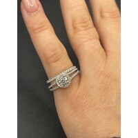 Ladies 14ct White Gold Diamond Ring Set