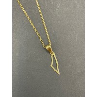 Ladies 21ct Yellow Gold Belcher Link Necklace & Pendant