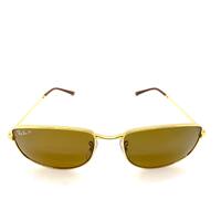 Ray-Ban RB3732 Unisex Gold Brown Polarised Sunglasses with Pouch Blue Bag