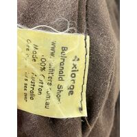 Burke & Wills Mens Balranald Oilskin Short Coat Brown Size 4XL