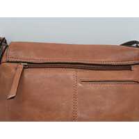 Evity Maya Leather Flap Crossbody Bag with Adjustable Crossbody Strap