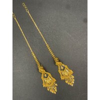 Ladies 22ct Yellow Gold Fancy Tikka Dangle Earrings