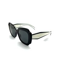 Prada PR 16 YS 09Q-5S0 52-19 Black Frame Dark Grey Lenses Ladies Sunglasses