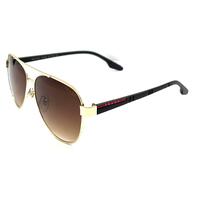 Prada Linea Rossa Gold Gradient Brown Unisex Sunglasses 4021 57 15 140