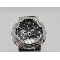 Casio G-Shock GM-110 Mens Digital Analog Watch Stainless Steel Back Black Strap